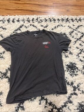 Rocky Black Tee with Red Accent - Rocky IV Graphic